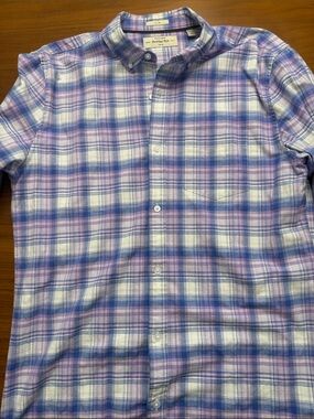 Hawker Rye Purple Plaid Short-Sleeve Button-Down Shirt
